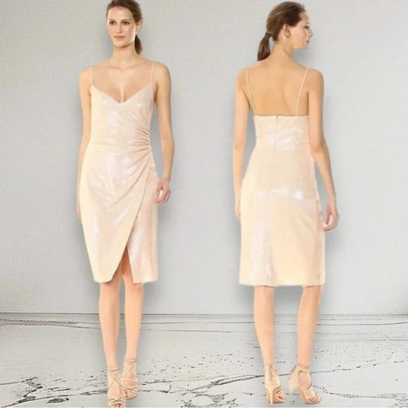 NWT BLACK HALO Bowery Sheath Dress in Apricot Size 8 - Picture 3 of 15